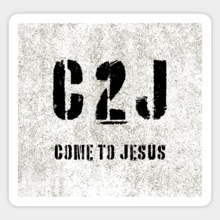 C2J Come To Jesus Matthew 11:28 - concrete Sticker